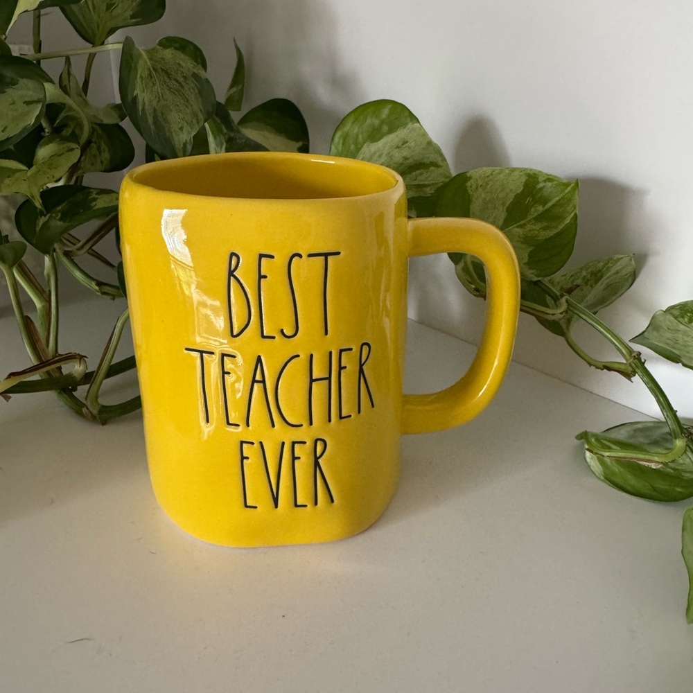 Rae Dunn Yellow 'Best Teacher Ever' Mug